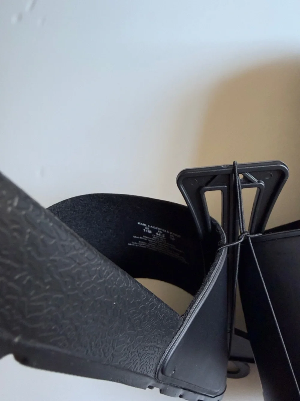 Karl Lagerfeld Black Slides with Karl Character Graphic